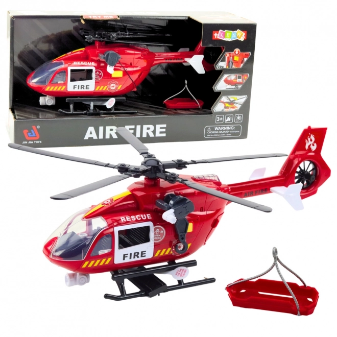 Strażacki helikopter ze światłami i dźwiękami 1:12