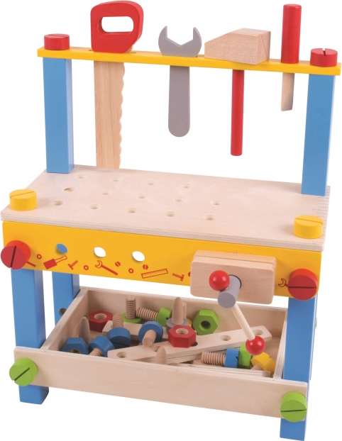 Drewniany stół warsztatowy dla dzieci Bigjigs Toys