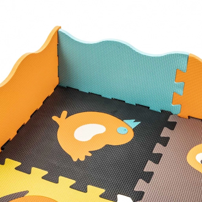 Kolorowe piankowe puzzle ze zwierzętami i kojcem - 25 sztuk
