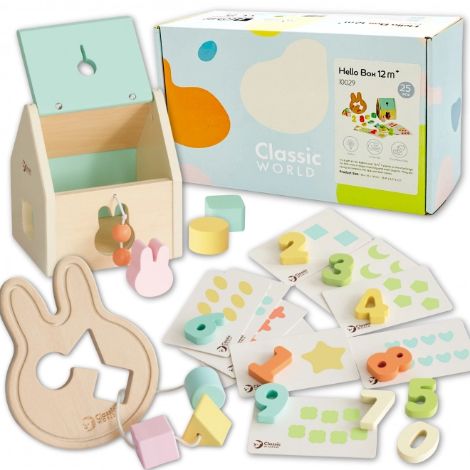 Pastelowy klocki Classic World dla dzieci 12-18 miesięcy