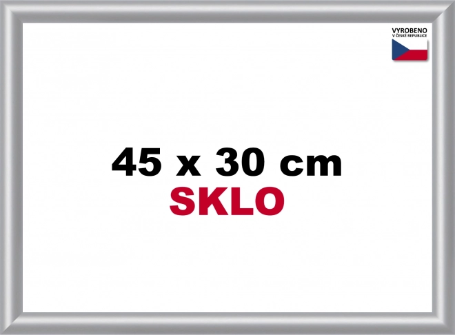 Plastowa rama 45 × 30 cm – srebrna