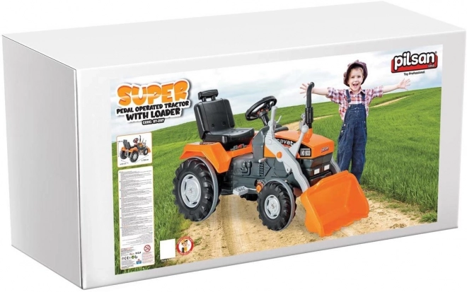 Pilsan Traktor na pedały z łopatą XXL pomarańczowy