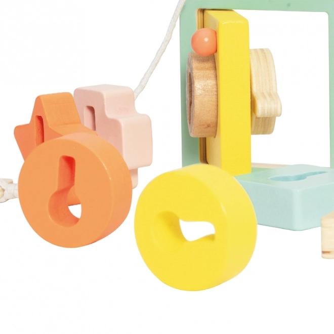 Classic World Montessori drewniane nawlekanie klucze i drzwi 11 szt.