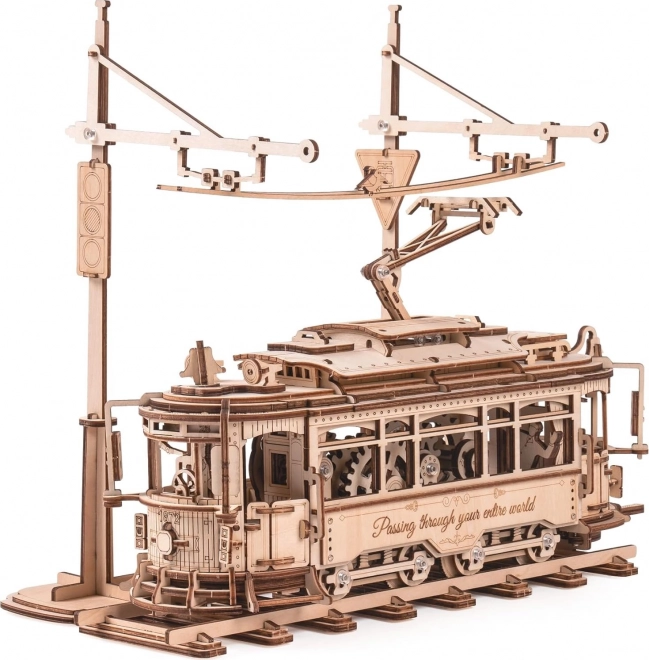 RoboTime 3D drewniane mechaniczne puzzle Tramwaj