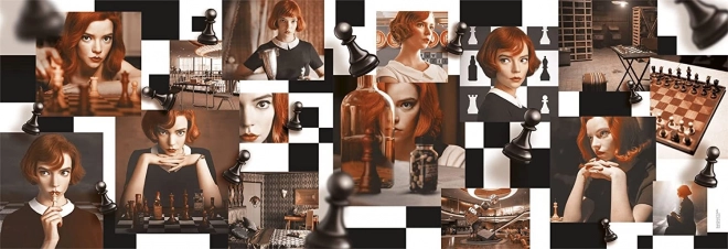 Panoramiczne puzzle Gambit Królowej 1000 elementów