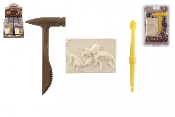 Mały archeolog dinozaur skamielina plastik 2 kolory w blistrze 12,5x19x5cm 12 szt. w pudełku