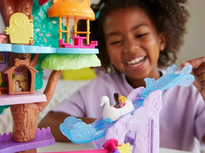 Polly Pocket Zestaw figurek Zwierzęce przygody Domek na drzewie