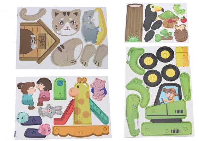 3D puzzle budowlane DIY Dinozaury Odkręcana wiertarka