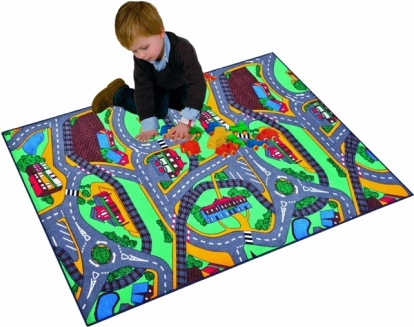 Dywan do zabawy z mapą dróg 95 x 200 cm