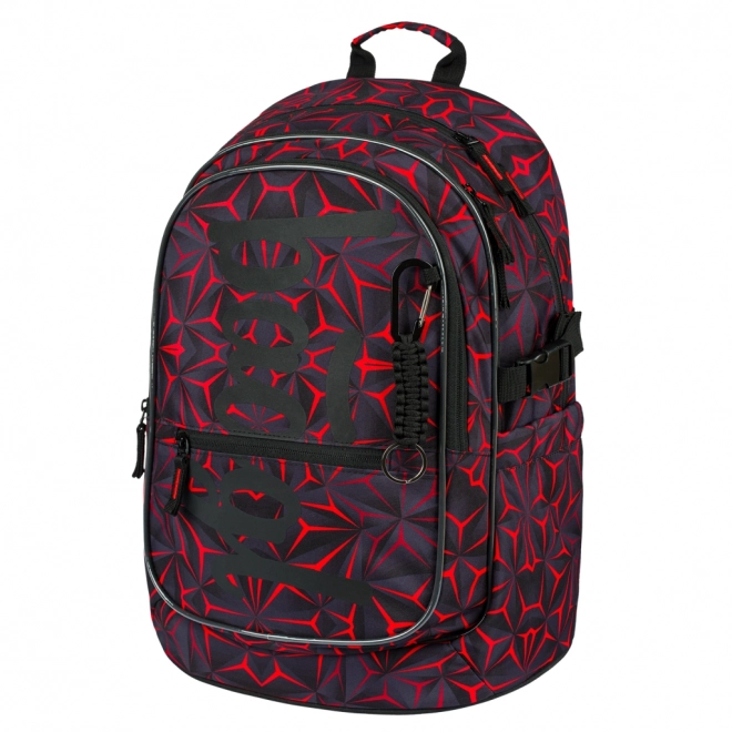 BAAGL Plecak szkolny Core Red Polygon