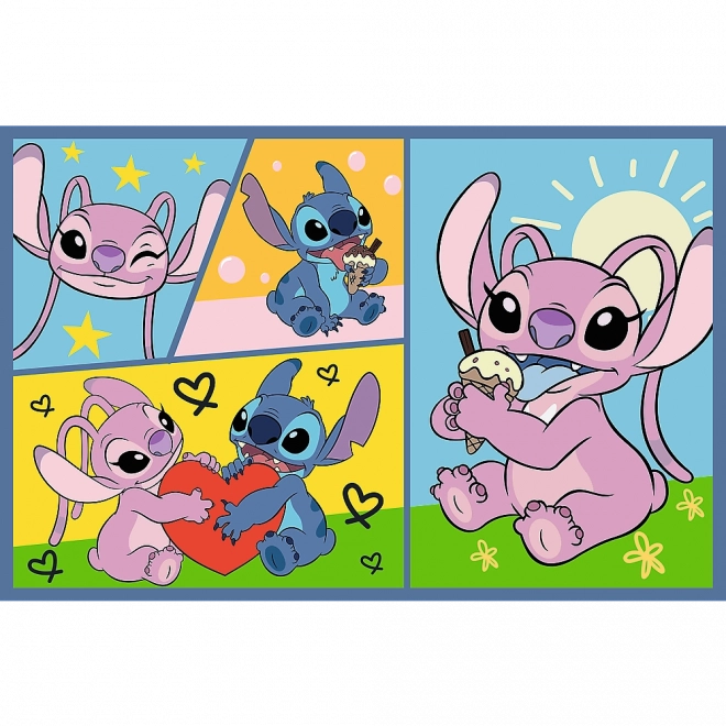 Puzzle 2x70 - Disney Lilo i Stich - Bez nudy ze Stitchem