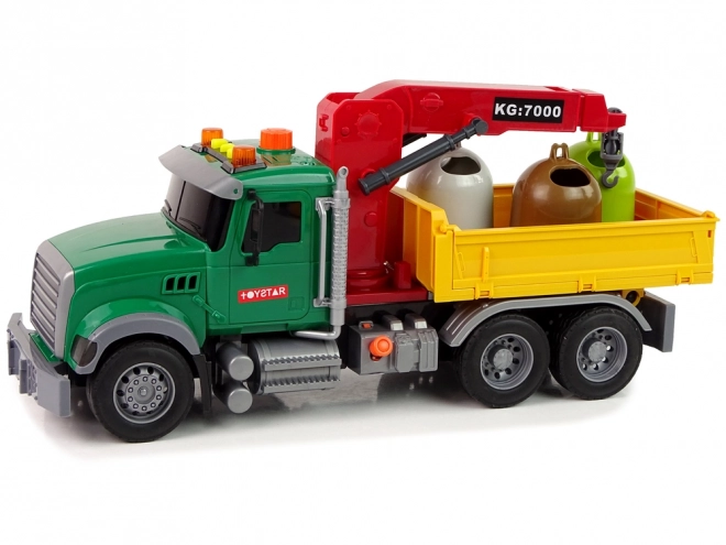 Ciężarówka Auto Dźwig Transport Kosza Na Śmieci Dźwięk