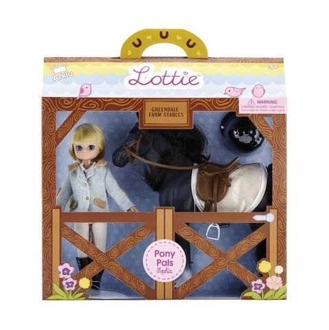 Lottie lalka w odzieży jeździeckiej z koniem