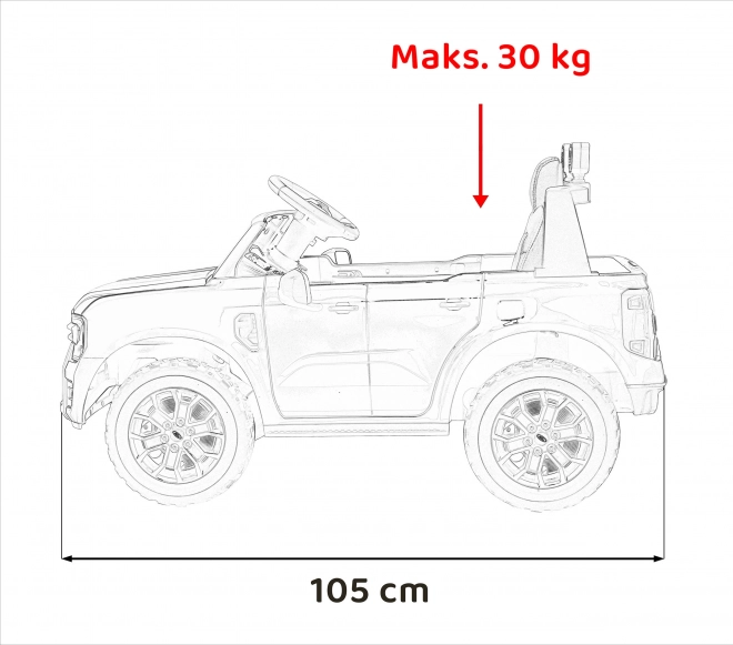 Dziecięcy elektryczny samochód Ford Ranger Lift żółty