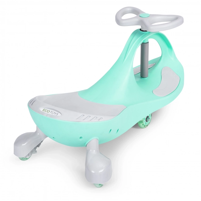 Jeździk Wiggle Car ze świecącymi kołami zielony ECOTOYS