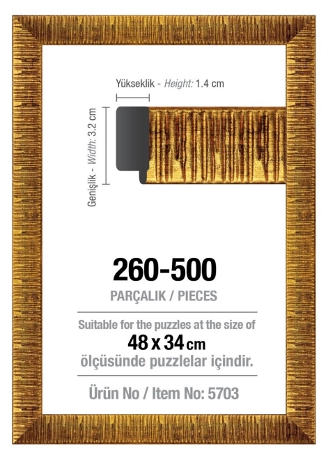 ART PUZZLE Rama na puzzle 48x34cm złoty (5703)