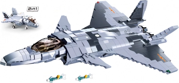 Sluban Model Bricks myśliwiec Chengdu J‑20
