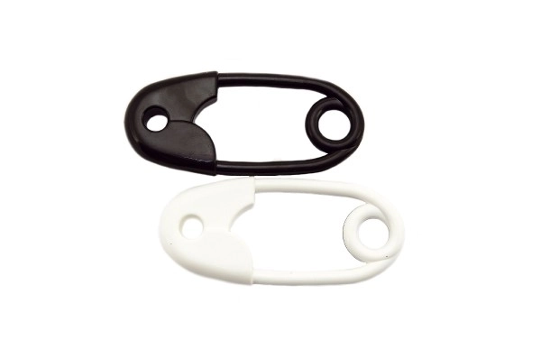 Grzechotka szpilka czarno-biały plastik 12cm, asst 2 rodzaje w woreczku 0m+