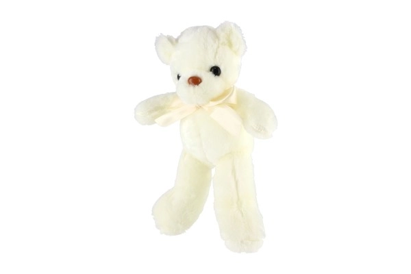 Niedźwiedź/Miś z kokardką pluszowy 30 cm biały