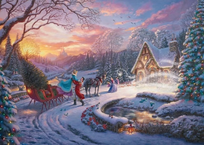 Puzzle Disney: Kopciuszek z księciem w święta 1000 elementów