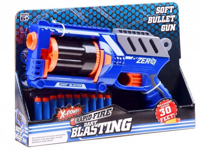 Pistolet Blaster z piankowymi nabojami