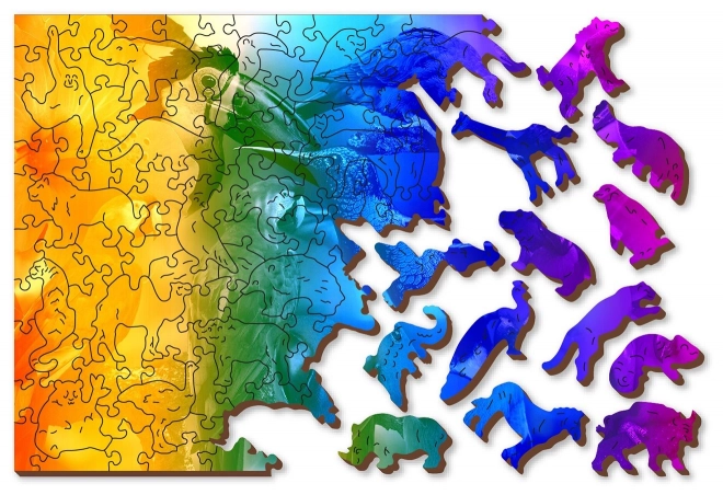 Drewniane puzzle Ptasie Raj 2w1