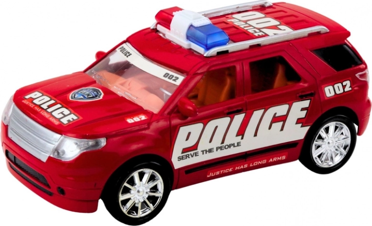 Szczegółowy radiowóz z belką świetlną