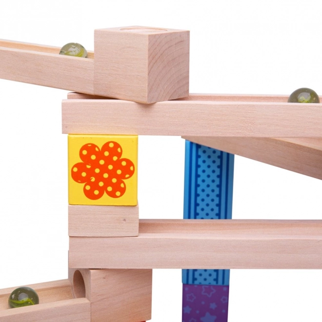 Bigjigs Toys Drewniana kulodrom kolorowy