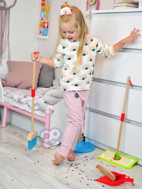Drewniany zestaw do sprzątania dla dzieci Tooky Toy