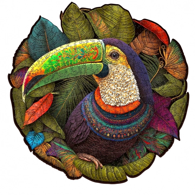 Drewniane puzzle tukan 500 elementów