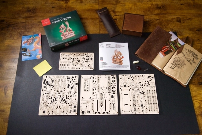Ugears 3D drewniane mechaniczne puzzle Smok