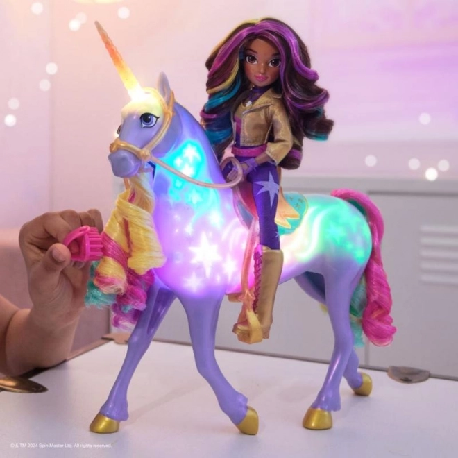 UNICORN ACADEMY ŚWIETLNY JEDNOROŻEC WILDSTAR Z LALKĄ SOPHIA 24cm