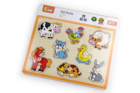 Drewniane puzzle Farma zwierząt Viga