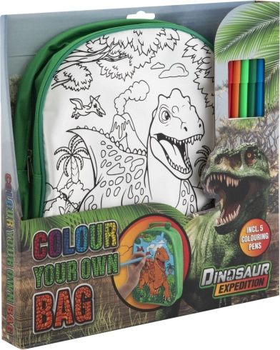 Plecak do kolorowania z motywem dinozaura