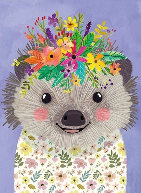 Puzzle 500 elementów Floral Friends – jeżyk od Mii Charro