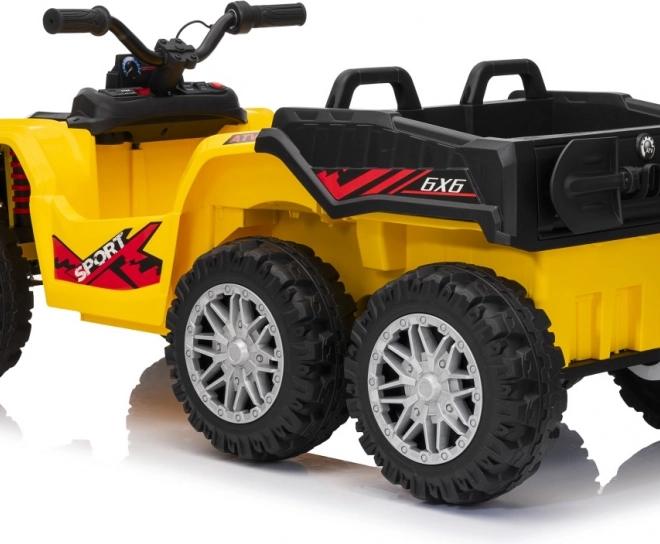 Żółty sportowy dziecięcy quad TX ATV