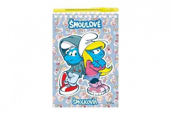 Notatnik Smerfy z długopisem