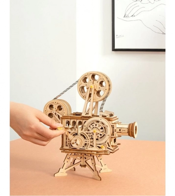 RoboTime 3D drewniane mechaniczne puzzle Filmowy projektor