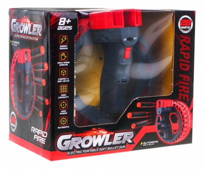 Elektryczna pistolet dla dzieci Growler z 28 piankowymi strzałkami