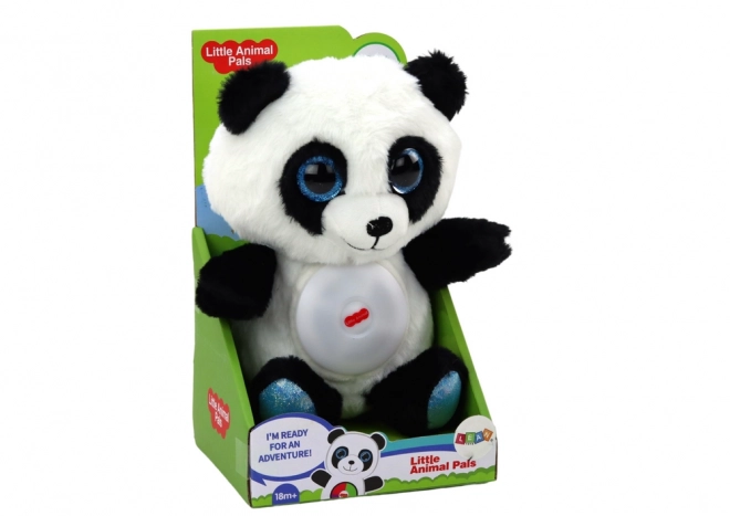 Pluszowa panda z lampką nocną i kołysankami 30 cm