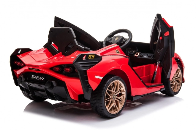 Lamborghini SIAN samochód dla dzieci na baterię z pilotem – Červené