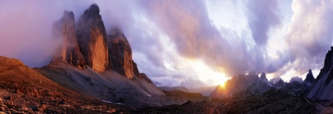 Panoramiczne puzzle Tre Cime Dolomity Heye 1000 elementów