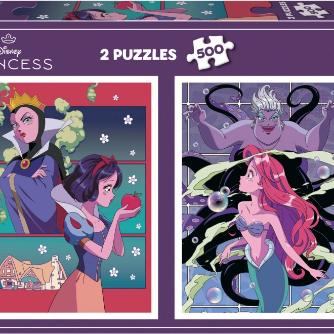 Educa Puzzle Disney Złoczyńcy i Księżniczki 2x500 elementów