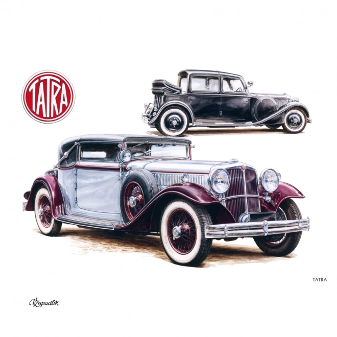 Kalendarz notatkowy Classic Cars – Václav Zapadlík, 2025, 30 × 30 cm