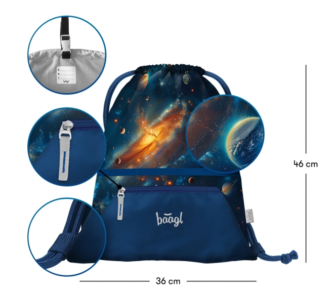 Zestaw AIRY kosmos: plecak, piórnik, worek