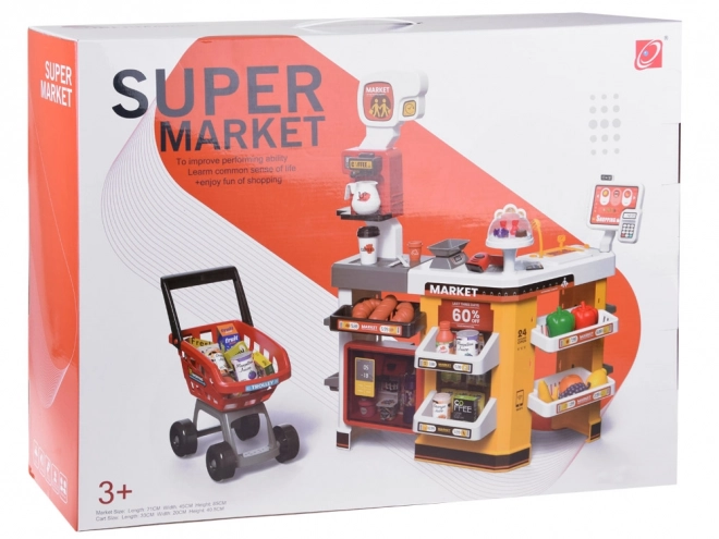 Duży supermarket cukierniczy + akcesoria wózka ZA4638