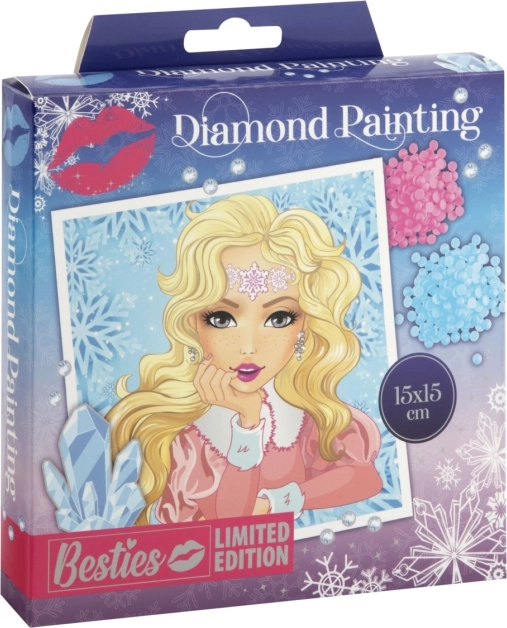 Zestaw do diamentowego malowania z ramką Besties 15×15 cm