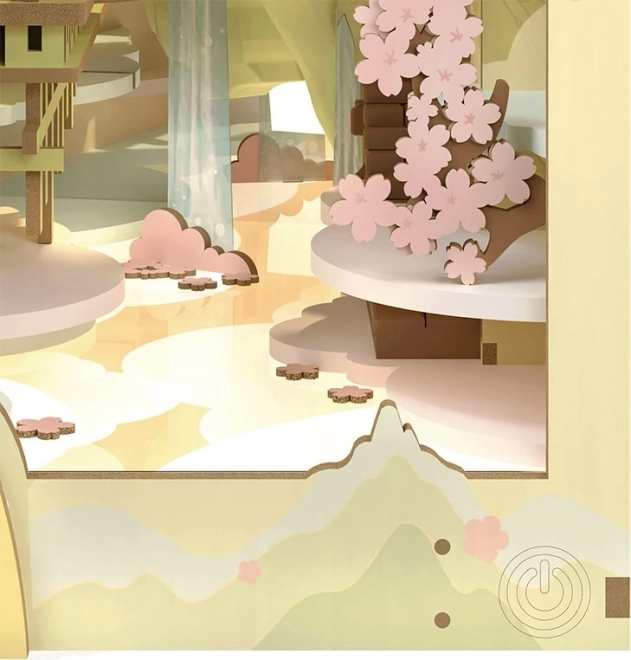RoboTime 3D Puzzle Podpórka do książek "Falling Sakura" (drewniana)