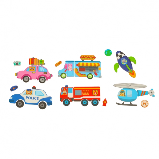 Magnetyczna układanka - środki transportu