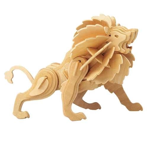 Woodcraft Drewniane 3D puzzle lew